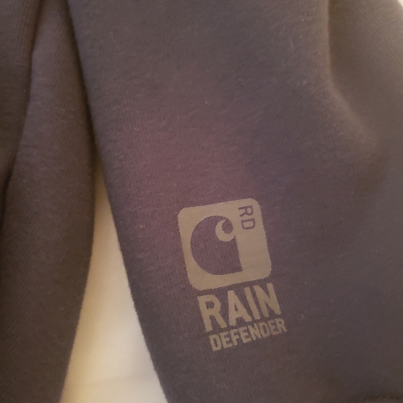 Carhartt Navy and Yellow Hoodie - Picture 2 of 3